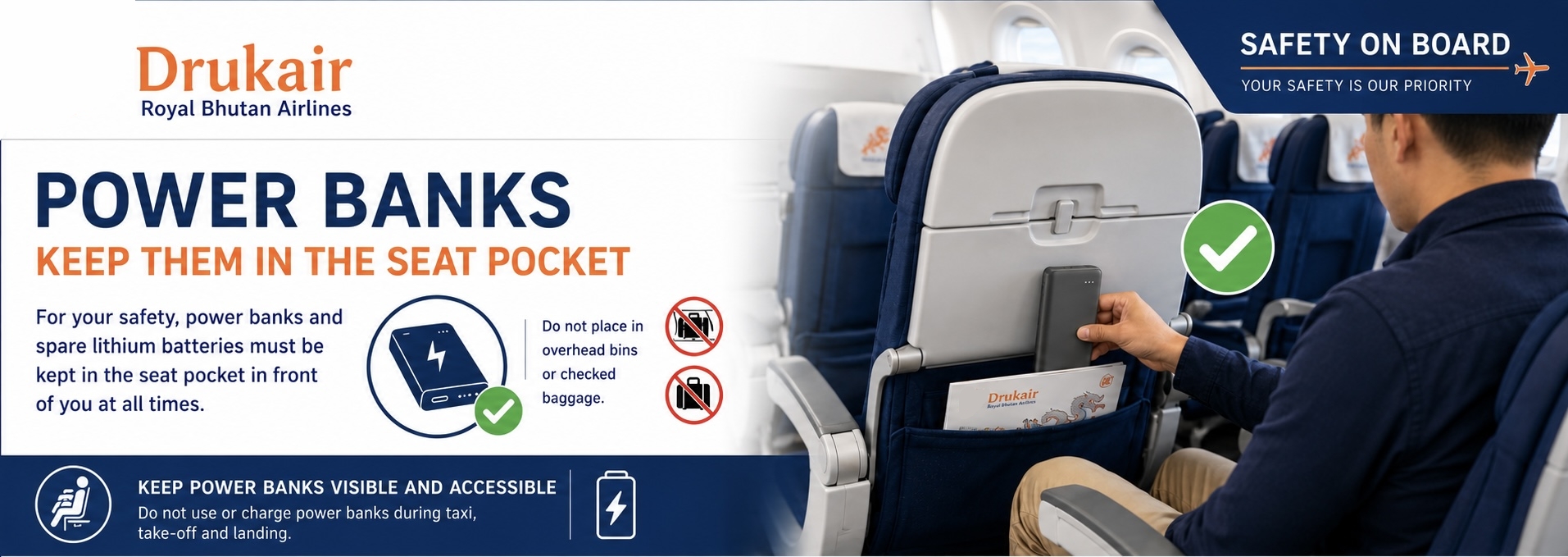Drukair Power Bank Safety Notice